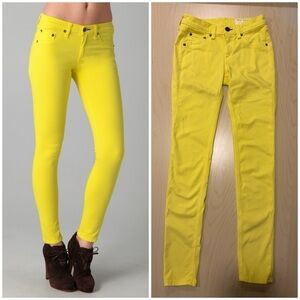 rag & bone/JEAN Skinny Legging Pants – Neon Yellow – Size 24